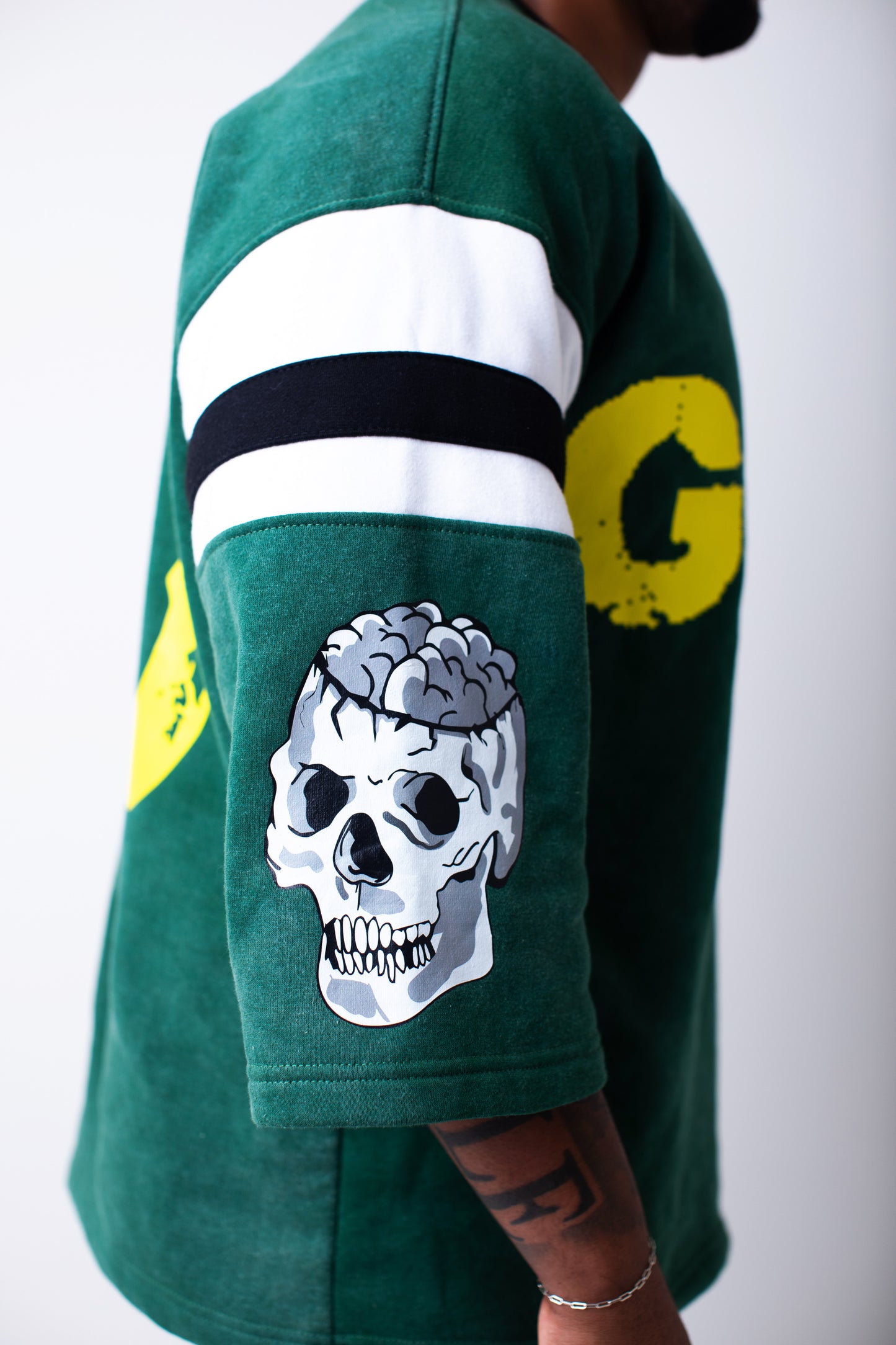 Green GM$ Oversized Quarter Sleeve Tee
