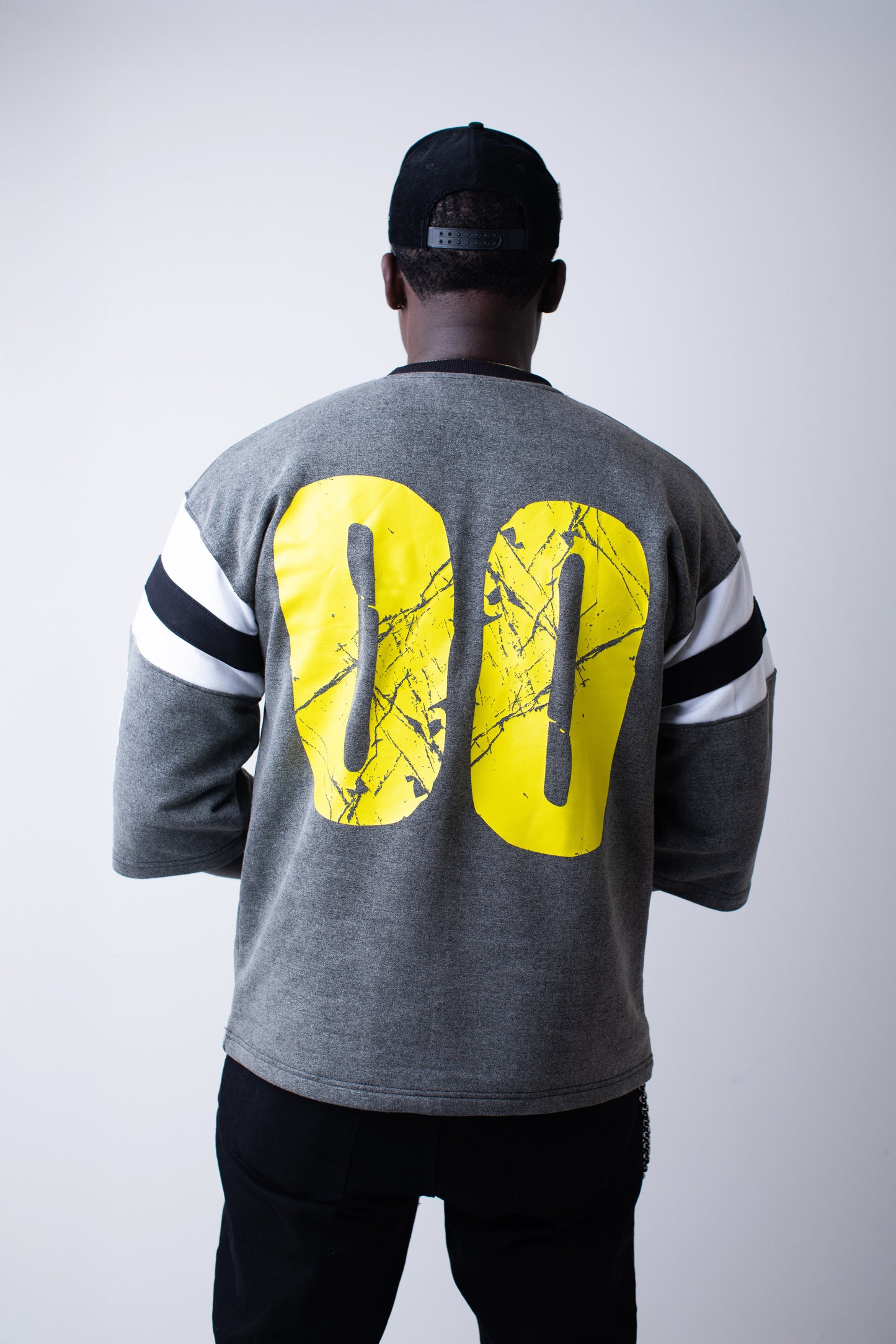Black GM$ Oversized Quarter Sleeve Tee