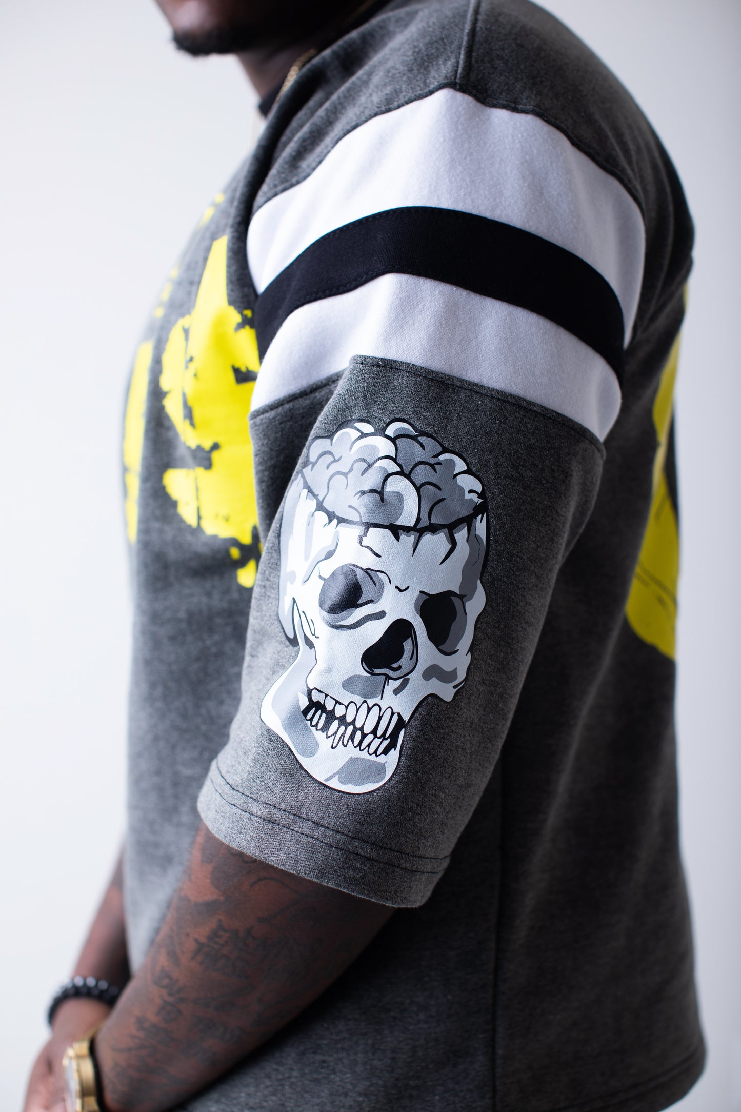 Black GM$ Oversized Quarter Sleeve Tee