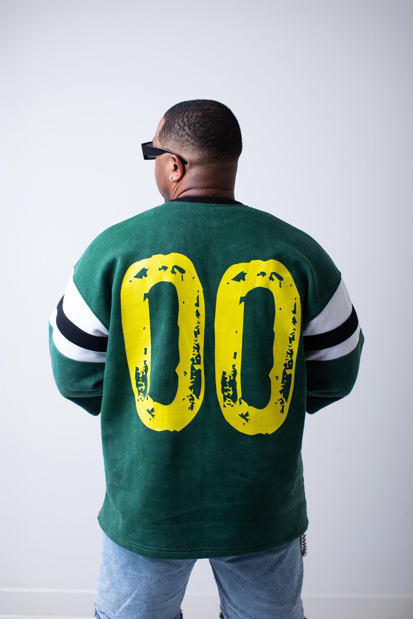 Green GM$ Oversized Quarter Sleeve Tee